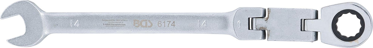 Kombinuotas raktas su terkšle | dvigubas šarnyras | 14 mm (6174)