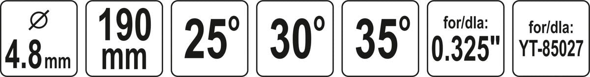 Kreipiančioji / gidas apvalioms dildelėms | 4.8 mm (YT-85046)