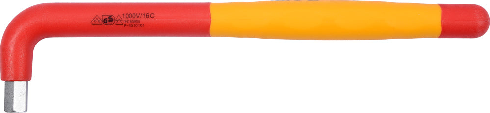 Izoliuotas raktas L-tipo 6-kampis 10 mm VDE (YT-21126)