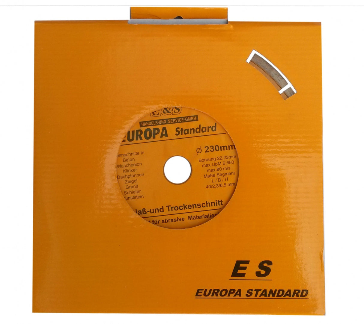 Deimantinis pjovimo diskas Europa | 230 mm X1.8X2.4X7.0 (E00230)