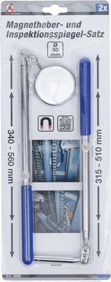 Magnetinio griebtuvo / tikrinimo veidrodžio rinkinys | 2 vnt. (3086)