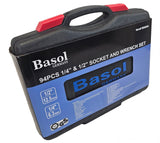 Galvučių ir raktų rinkinys | 1/4" + 1/2" | 94 vnt. (BS0094)