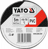 Juoda neslystanti PVC juosta laiptams ir praėjimams | 50 mm x 10 m (YT-72501)