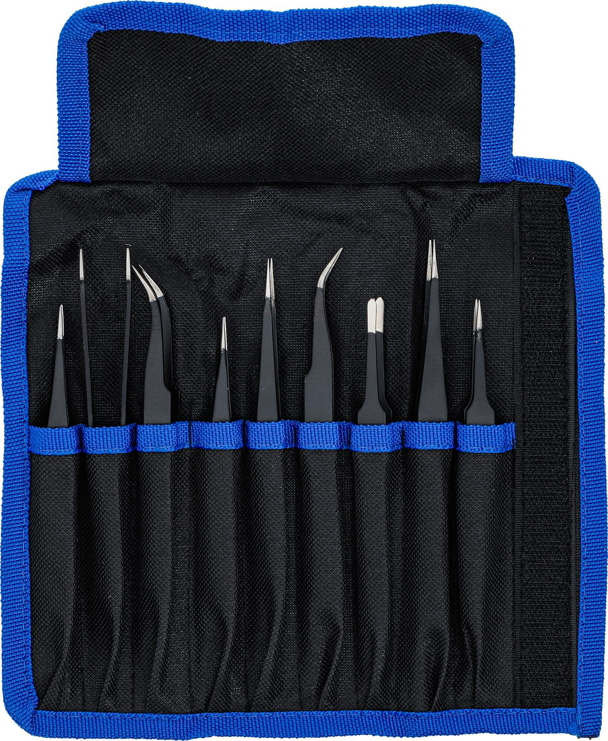 Nerūdijančio plieno pincetų rinkinys | 9 vnt. (74413)