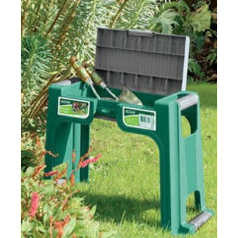 Atlenkiama sodo taburetė su įrankių skyriumi | 3 viename (KS3T)