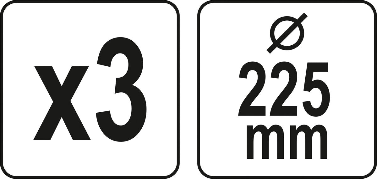 Abrazyvinis tinklinis diskas su Velcro | P150 | 225 mm | 3 vnt. (YT-845843)