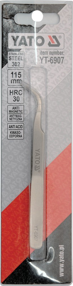 Pincetas išlenktas | 120 mm  (YT-6907)