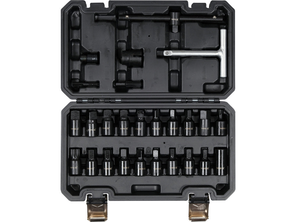 Antgaliai atsukti alyvos išleidimo varžtams | 10 mm (3/8") | 26 vnt. (YT-05998)