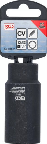 Deguonies jutiklio galvutė | 12,5 mm (1/2") | 27 mm 12 kampų, 28 mm langas (1140-27)