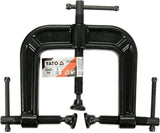 Spaustuvas C tipo | trigubas varžtas | 62 X 62 mm / 2,5"X 2,5" (YT-64242)