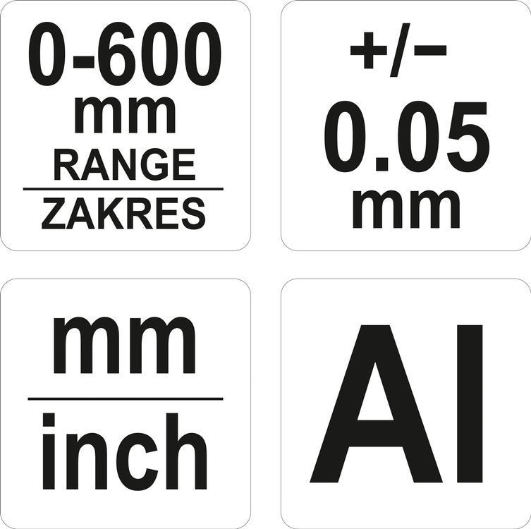 Slankmatis | 0 - 600 mm (YT-70740)