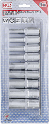 Galvučių rinkinys E-Tipas | Ilgos | 12,5 mm (1/2") | E10 - E24 | 9 vnt. (2026)