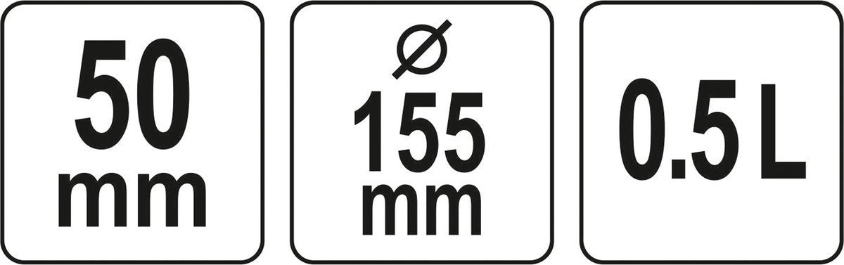 Indas / dubuo | konstrukcinis puodelis| guminis / lankstus gipsui | 0,5 l (YT-51880)