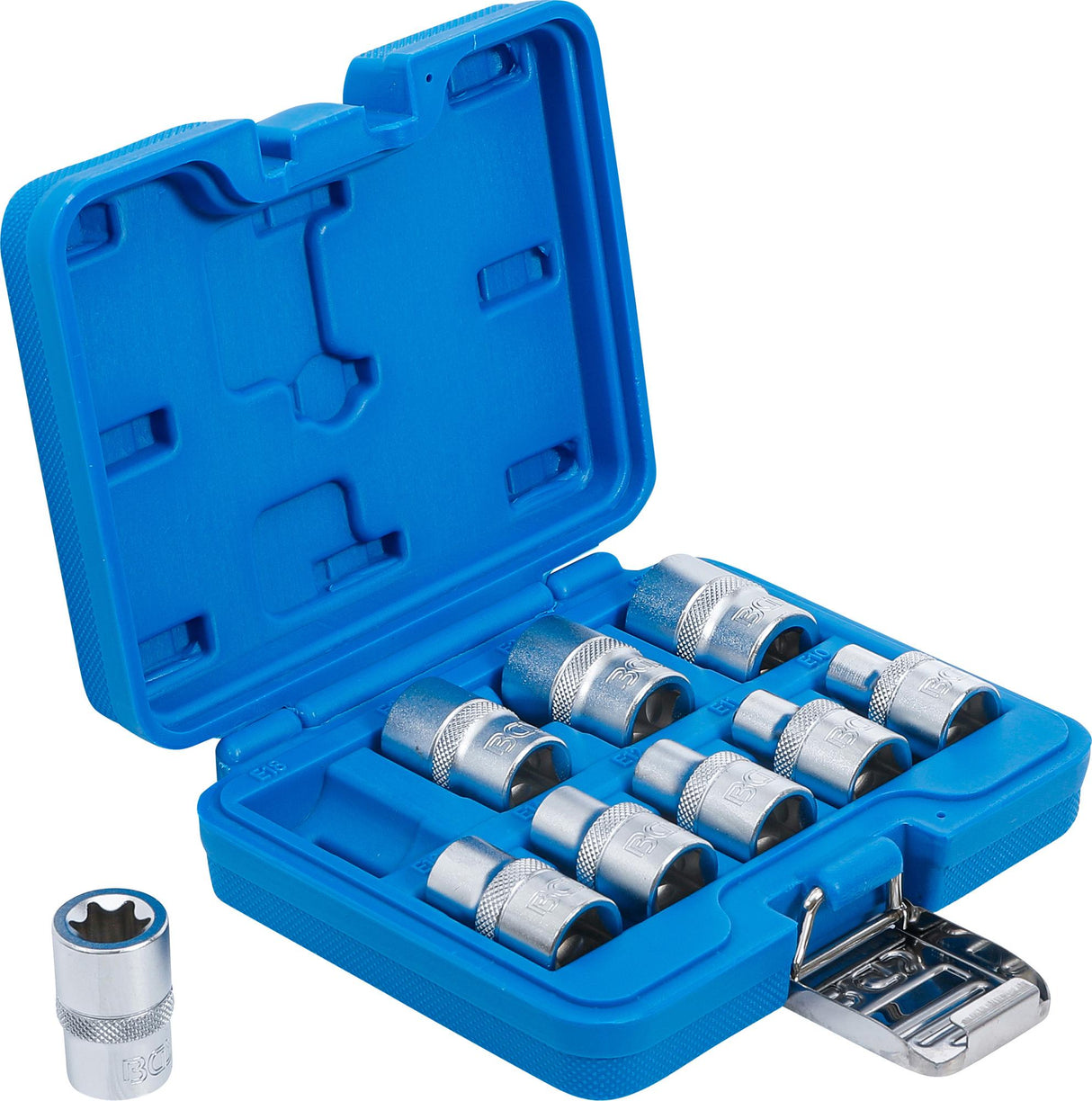 Galvučių rinkinys E-tipas | 12,5 mm (1/2") | E10 - E24 | 9 vnt. (6425)