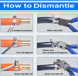 Nerūdijančio plieno sąvaržų užspaudimo replės | PEX CINCH | su rinkiniu (CH31)