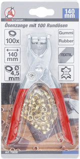 Kniedijimo replės su 100 apskritų kniedžių | 4,5 mm (75830)