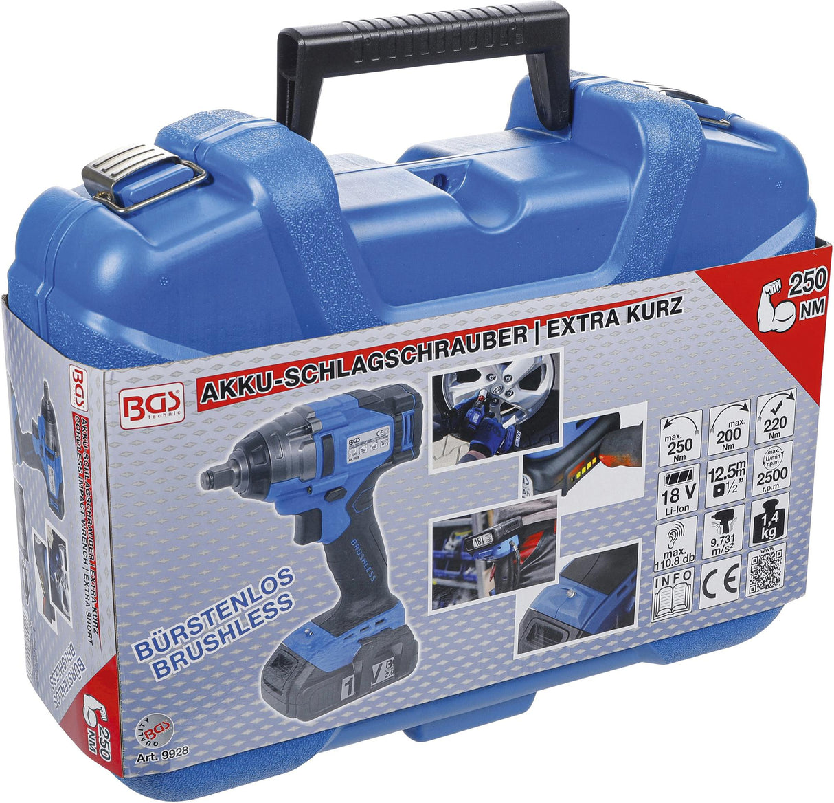 Akumuliatorinis smūginis veržliasūkis | siauras | 250 Nm | 2.500 rpm | 18 V (9928)