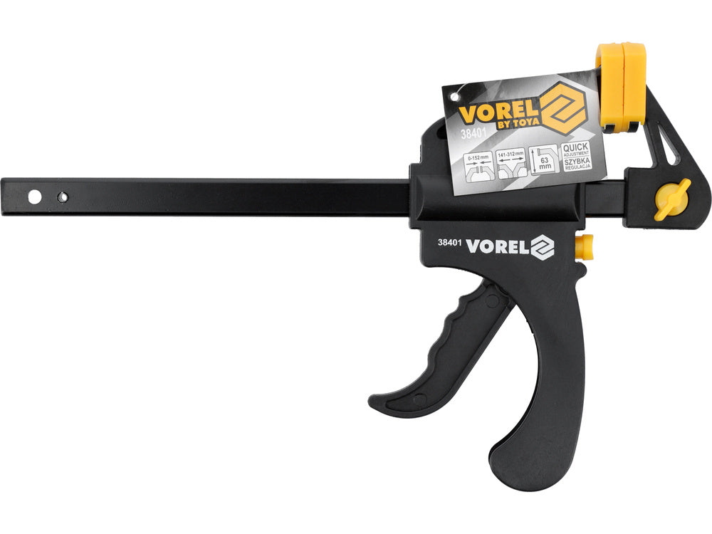 Spaustuvai F-tipo | greito užspaudimo | 150 mm (38401)