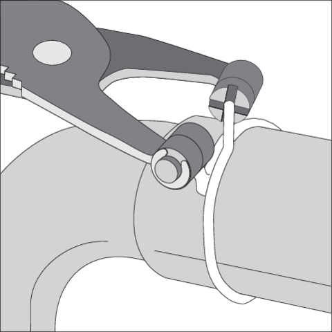 Replės aušinimo žarnų sąvaržoms | TYP +, 2 mm (YT-0646)