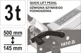 Domkratas ant ratukų | su pedalu | 145-500 mm | 3 t. (YT-17213)