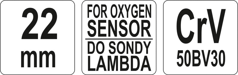 Galvutė lambda zondui | 22 mm (YT-1754)