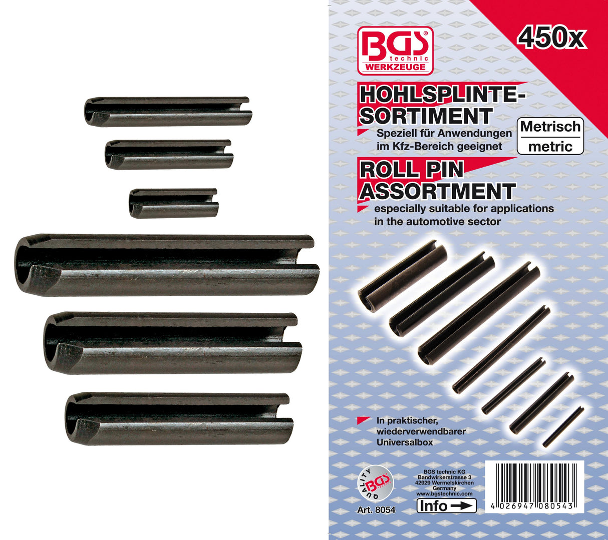 Ritinėlio formos segtukai / smeigės / kaiščiai | 450 vnt. (8054)