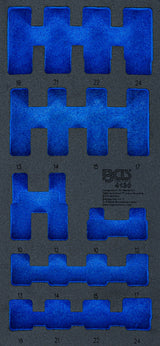 Įrankių dėklas 1/3: smūginės galvutės šešiakampės | 12,5 mm (1/2") | 10 - 24 mm | 20 vnt. (4130)