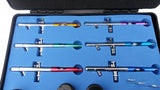 PROFESSIONAL AIRBRUSH SET WITH HOSES 18 PCS. (6+6+6) (ABS12-1)