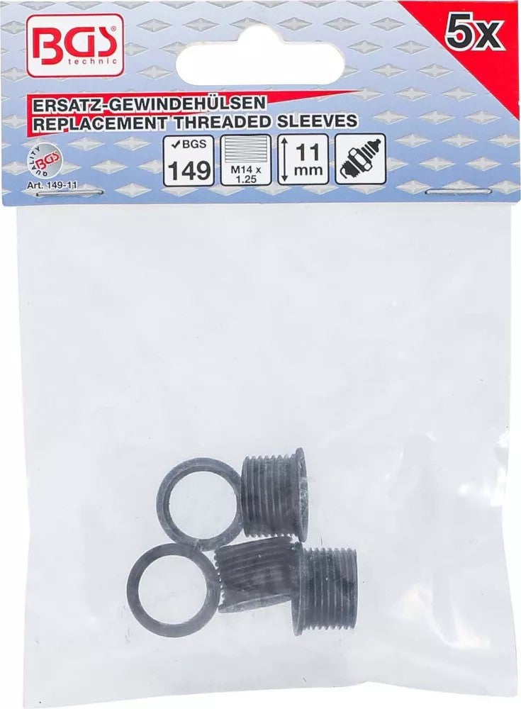 Srieginės rankovės 11 mm | M14 x 1,25 | 5 vnt. (149-11)