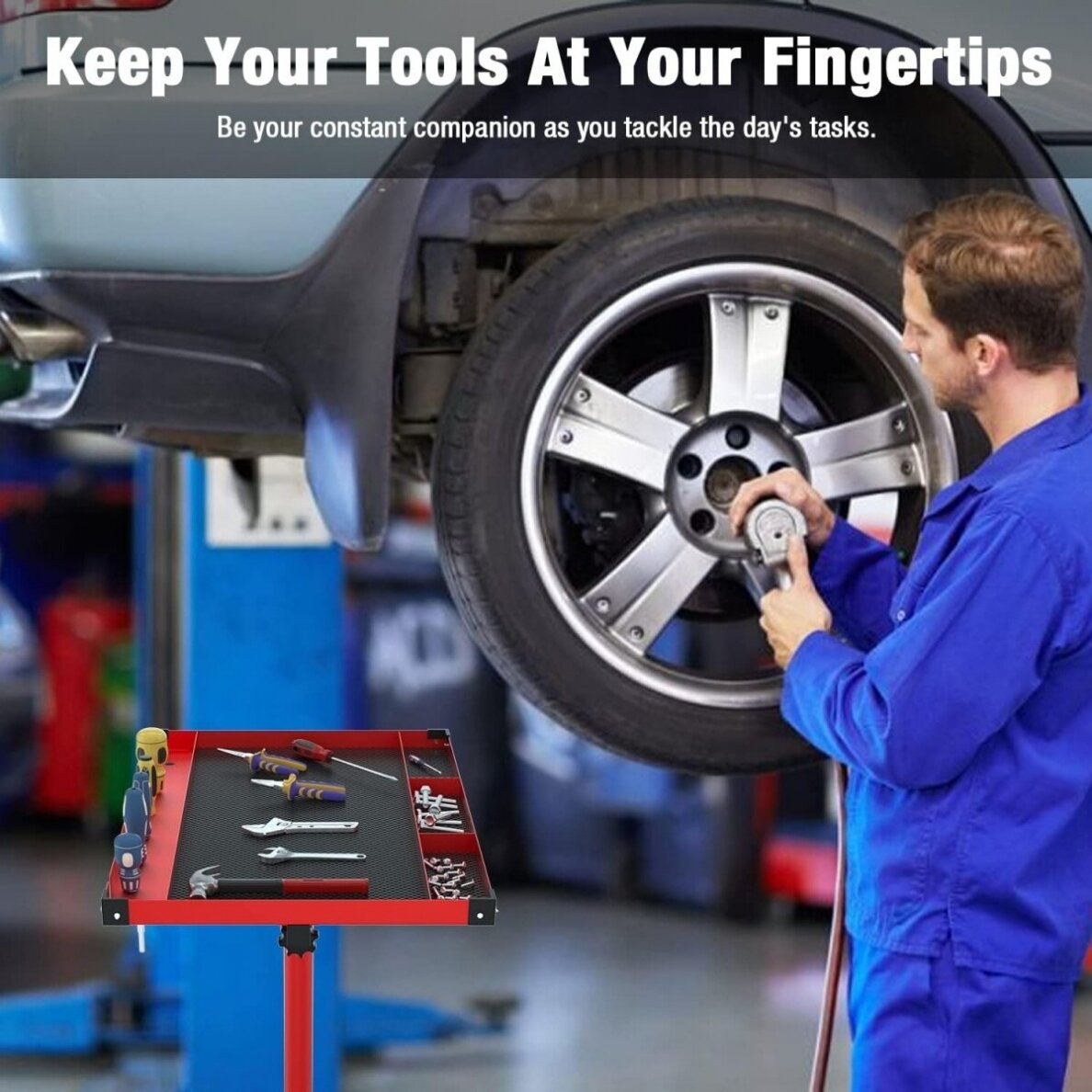 Mobilus reguliuojamas teleskopinis stalas | su stalčiumi (WT001)