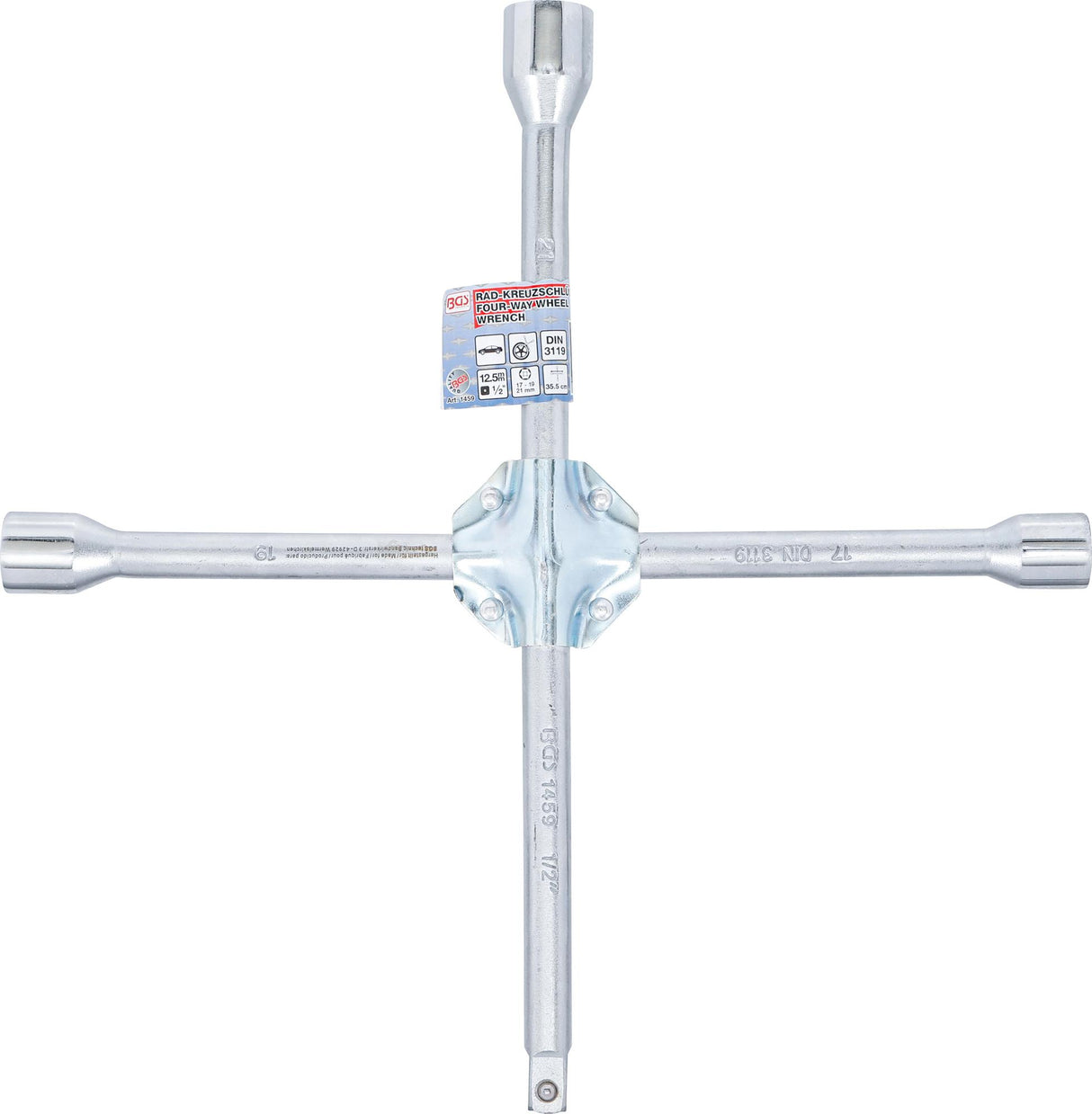 Automobilio rato raktas | kryžius | 17 x 19 x 21 x 12,5 mm (1/2") (1459)