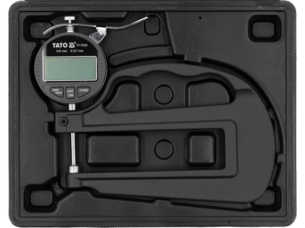 Mikrometras / storio matuoklis | skaitmeninis | 0-12.7 mm | 0.001 mm (YT-72322)