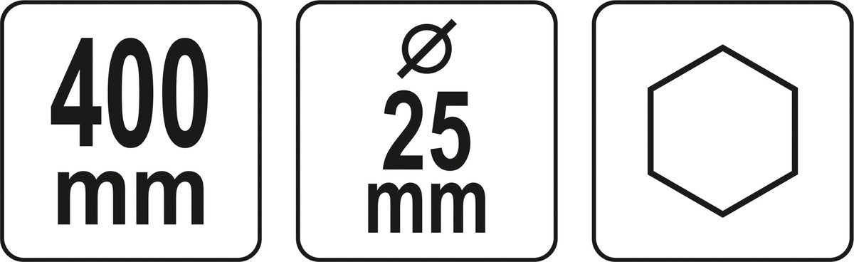 Kaltas įžeminimams HEX 25 mm (YT-47197)