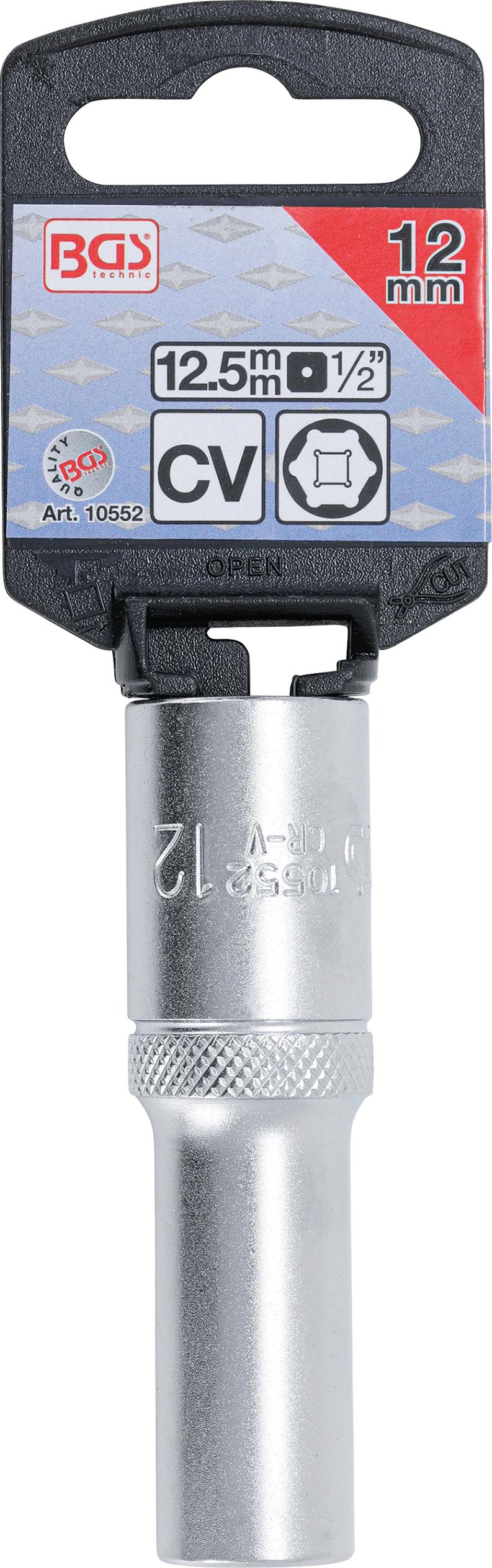 Galvutė šešiakampė ilga | 12,5 mm (1/2") | 12 mm (10552)