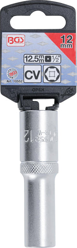 Galvutė šešiakampė ilga | 12,5 mm (1/2") | 12 mm (10552)