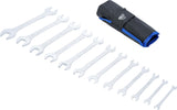 Plokščių raktų rinkinys atvirais galais | 6x7 - 30x32 mm | 12 vnt. (1184)