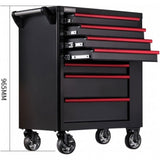 Įrankių spintelė ant ratukų | 7 stalčiai | 1 šoninės durys | tuščia (SLTC7A)