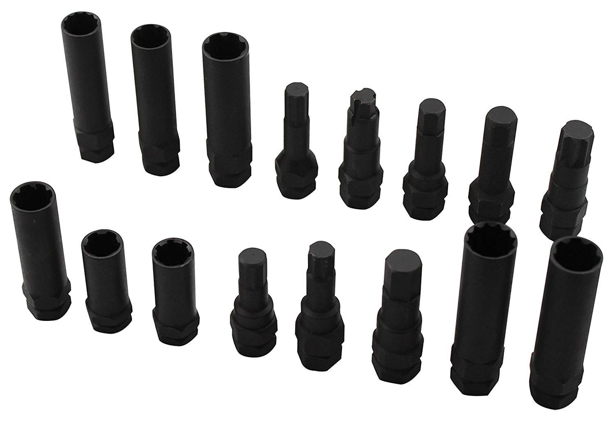 Ratų varžtų slapukų/užraktų atsukėjų rinkinys | 16 vnt. (WNM16)