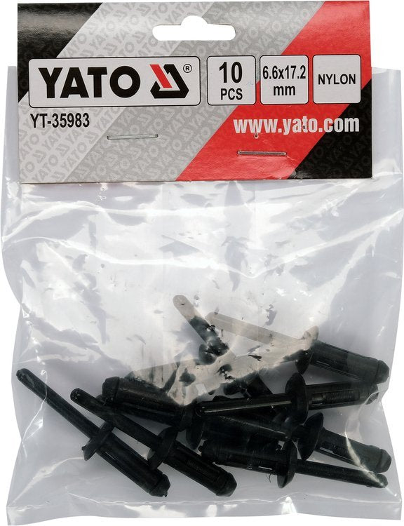 Kniedės plastikinės | 6.6 x 17.2 mm | 10 vnt. (YT-35983)