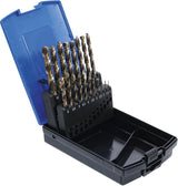 Grąžtų rinkinys | HSS-G M35 kobalto plienas | 1 - 10 mm | 19 vnt. (9297)
