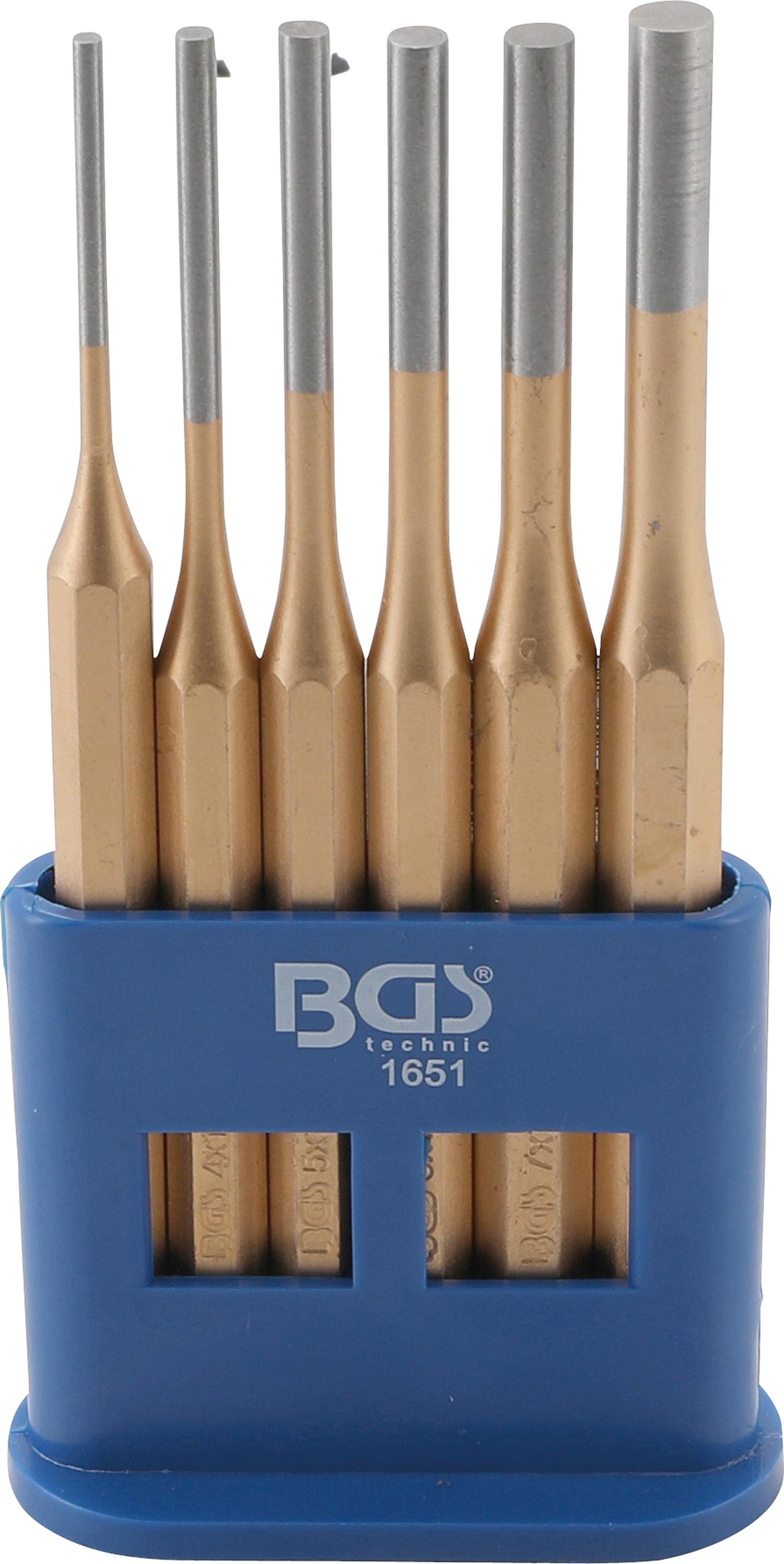 Bukų išmušėjų rinkinys | 150 mm | 3 - 8 mm | 6 vnt. (1651)