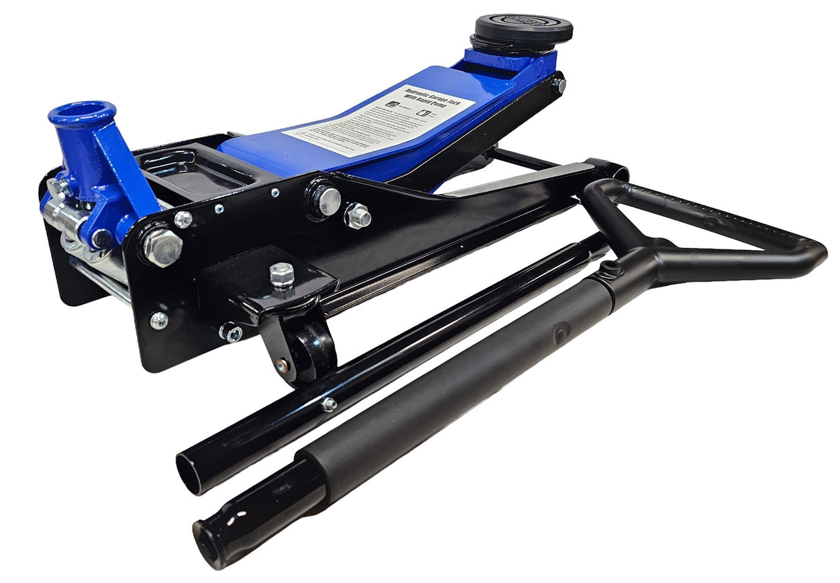 Domkratas su ratukais | žemo profilio | dvigubas stūmoklis | 75- 505 mm | 3 t (FJ25-D)