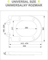 Unitazo dangtis su lėto uždarymo mechanizmu | 2-in-1 (75472)