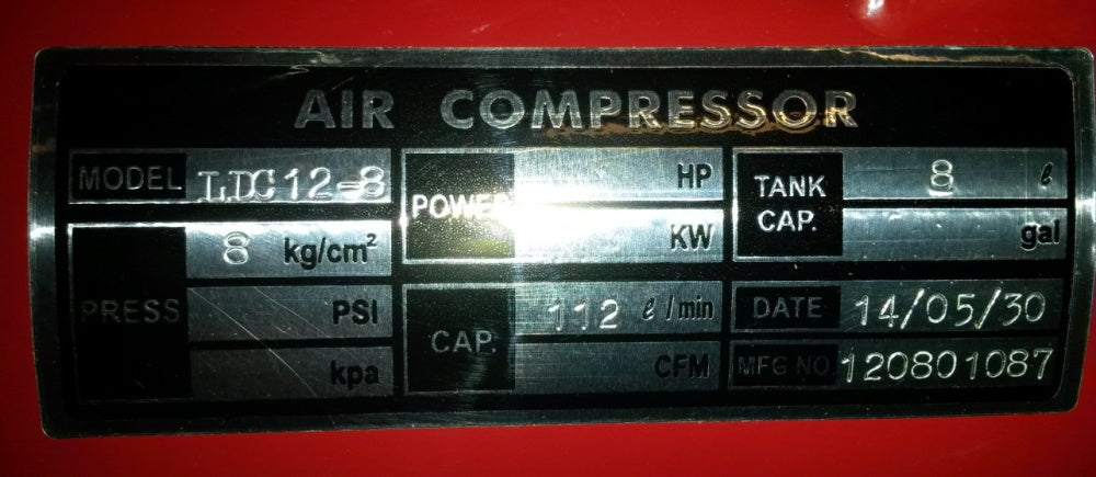Oro kompresorius 12V, 8Bar, 112 l / min, 8L "Stahlberg" (LDC12-8)