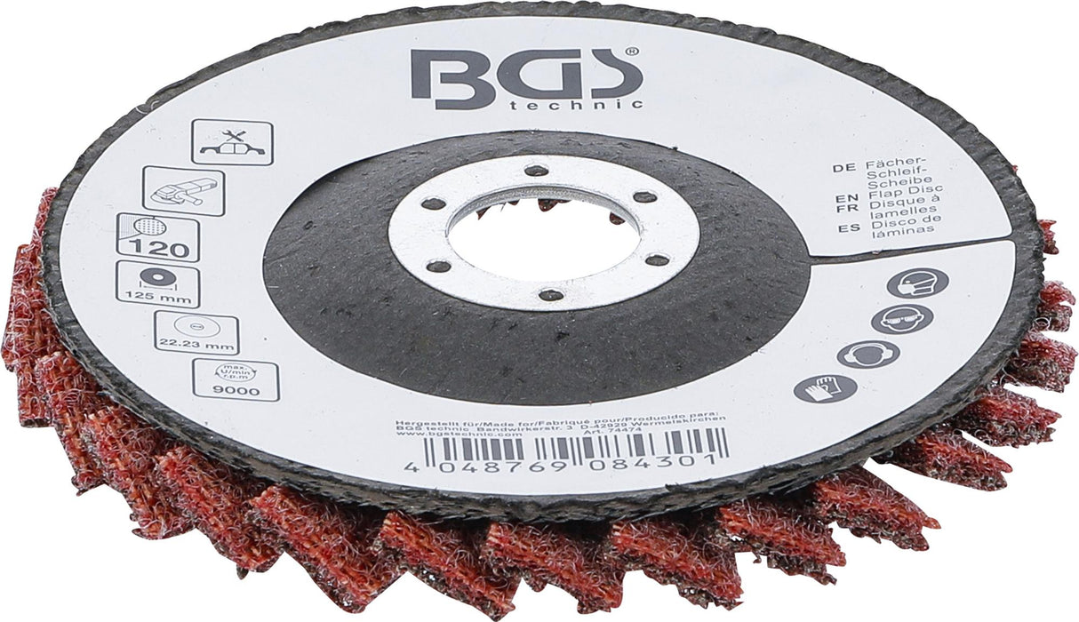 Šlifavimo diskas lapelinis | neaustinė medžiaga | Ø 125 mm | P 120 (74474)