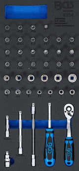 Įrankių dėklas 1/3: galvučių rinkinys | 6.3 mm (1/4") | 41 vnt. (4054)