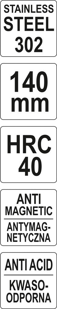 Pincetas tiesus antistatinis | 140 mm (YT-6916)