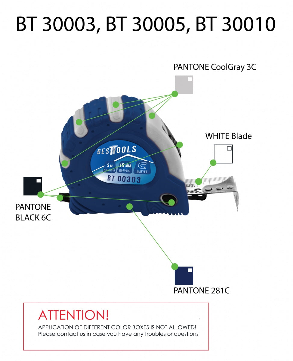 Ruletė | su magnetu | 5 m x 19 mm (BT30005)