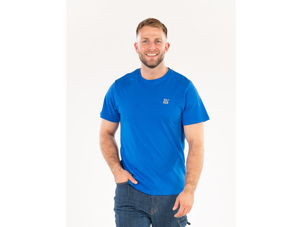 Marškinėliai BASIC | mėlyni | 100% medvilnė | 2XL dydis (YT-78498)