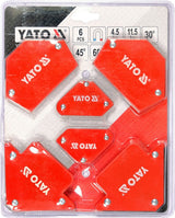 Magnetinių laikiklių rinkinys | suvirinimo darbams | 6 vnt. (YT-08679)